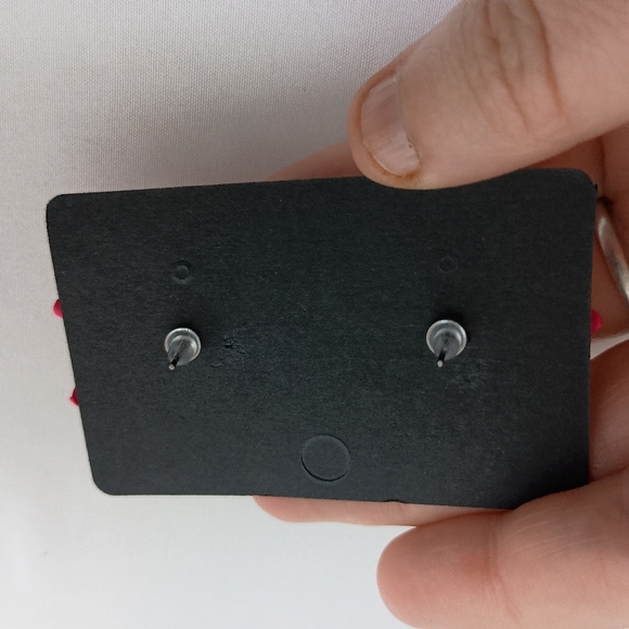 2/30$ Or 3/$35 Elegant Rose Pink Flower Summer Post Earrings-(#0172) - Picture 3 of 4